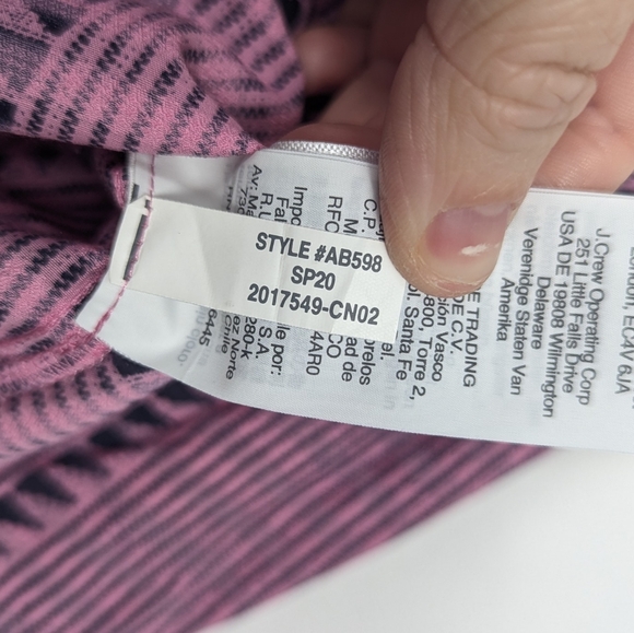 J. Crew Pink Ruffled Neck Pin Tuck Popover Blouse Size M - Picture 9 of 9